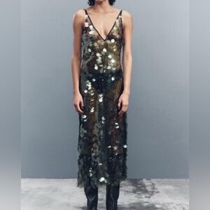 Zara Sequin Midi Dress